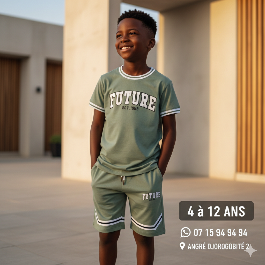 Ensemble FUTURE Garçon 4-12 ans - T-shirt et Short