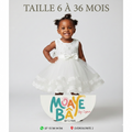 Robe de Cérémonie Blanche Bébé Fille – Tulle & Dentelle Fleurie