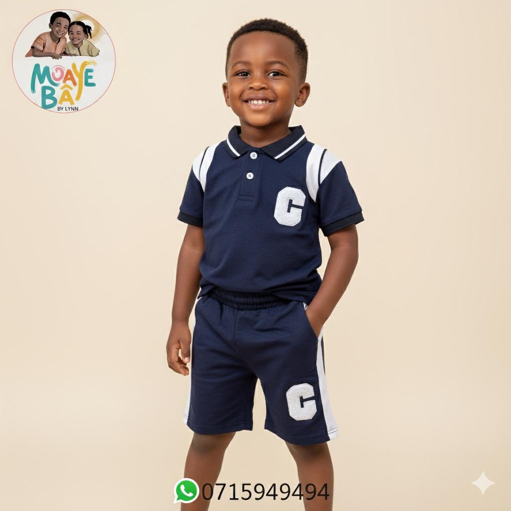 Ensemble Polo & Short Garçon – Bicolore Varsity PROMOTION