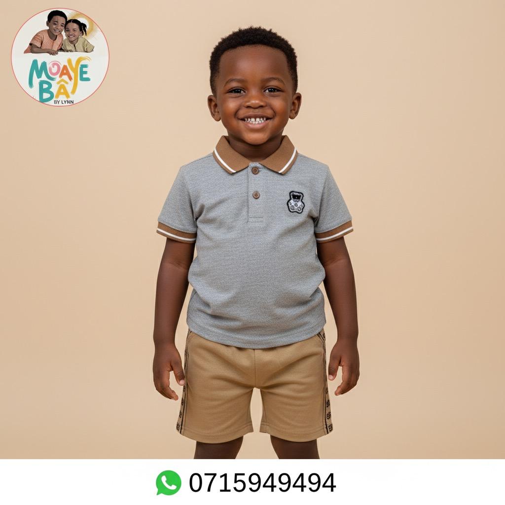 Ensemble Polo & Short Garçon – Ours Stylé promotion