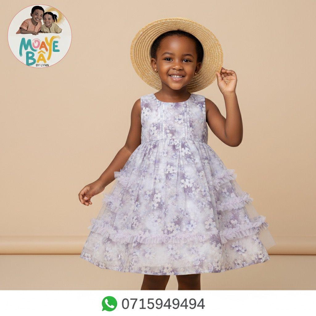 Robe Fleurie en Coton – Taille 2 ans
