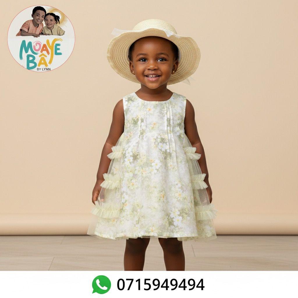 Robe Fleurie en Coton – Taille 2 ans