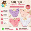 Lot de 3 Slips Filles – Coton Doux & Respirant | Tailles 2 à 13 ans