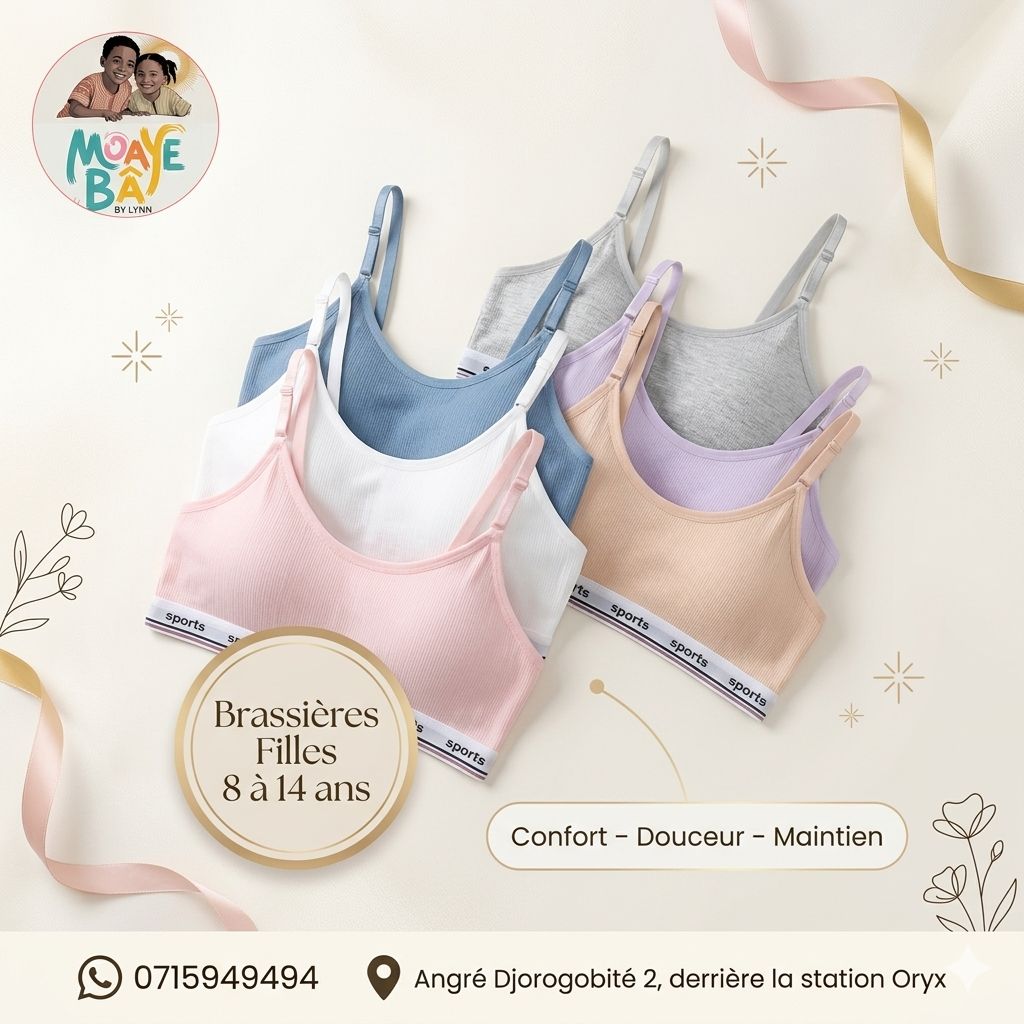Lot de 2 Brassières Filles | 8 à 14 ans