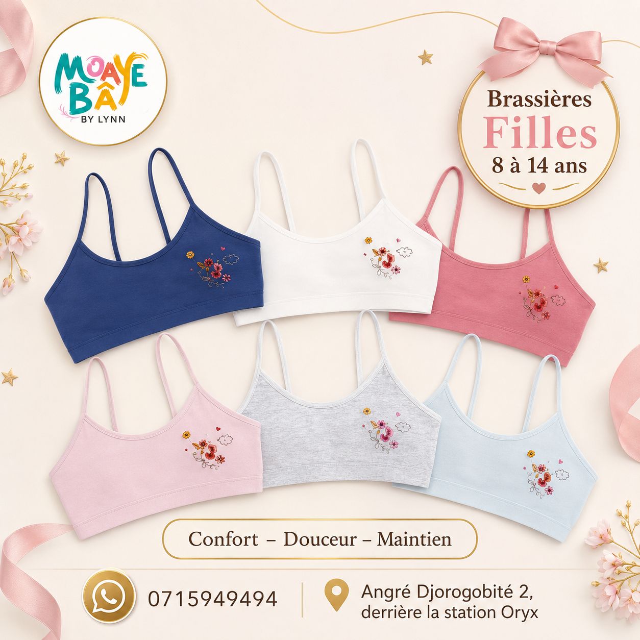 Brassière Fille – Confort & Douceur | 8 à 14 ans REF 10367