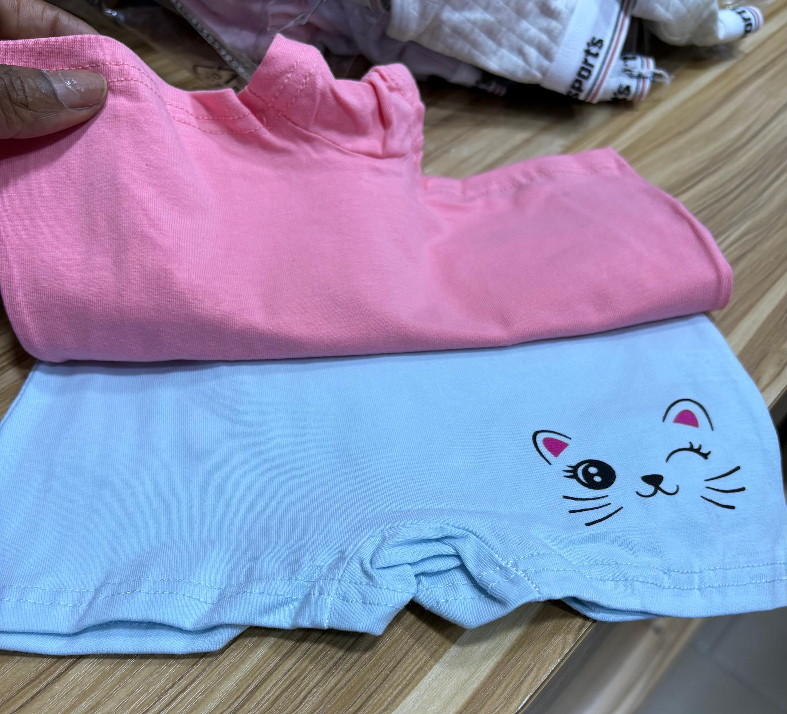 Boxers Fille – Lot de 2 | Coton Doux & Respirant | Tailles 2 à 13 ans REF H122