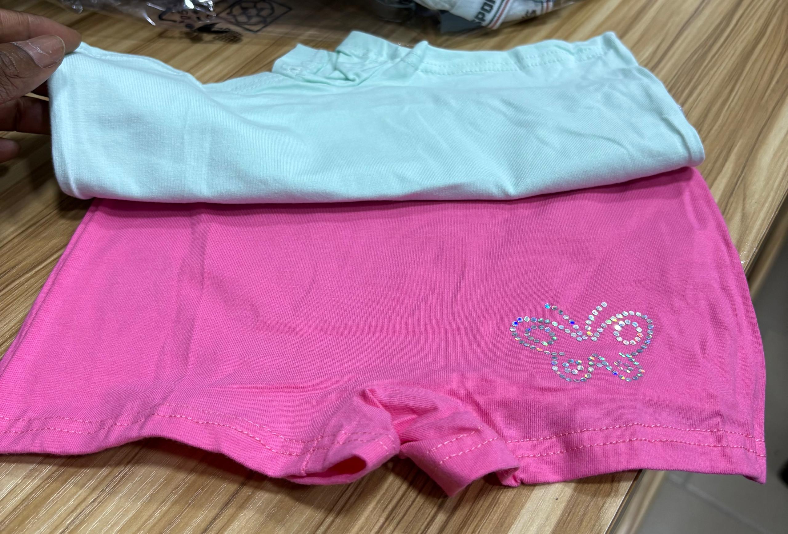 Boxers Fille – Lot de 2 | Coton Doux | Tailles 2 à 13 ans REF H129